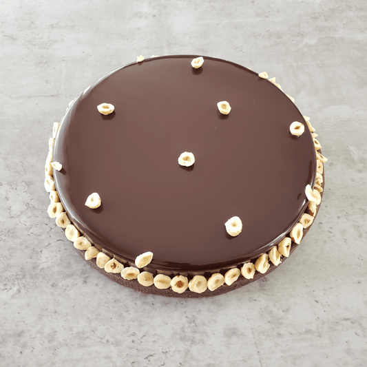 TARTE CHOCOLAT-NOISETTE ET CARAMEL